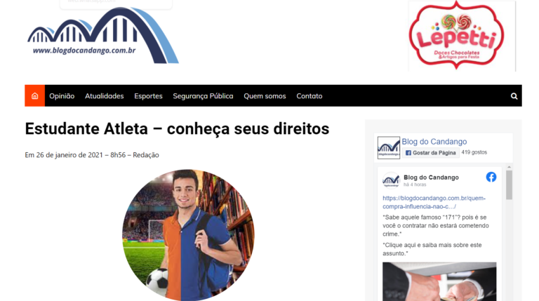 Blog do Candango: Estudante Atleta – conheça seus direitos