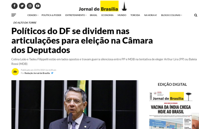 Jornal de Brasília, coluna Do Alto da Torre, 22 de janeiro.