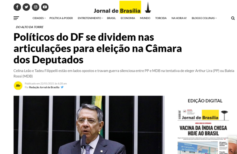 Jornal de Brasília, coluna Do Alto da Torre, 22 de janeiro.