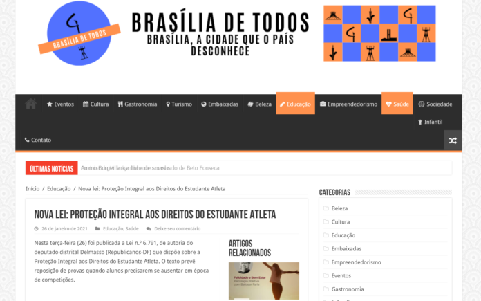 Brasília de Todos Nós: Nova lei: Proteção Integral aos Direitos do Estudante Atleta