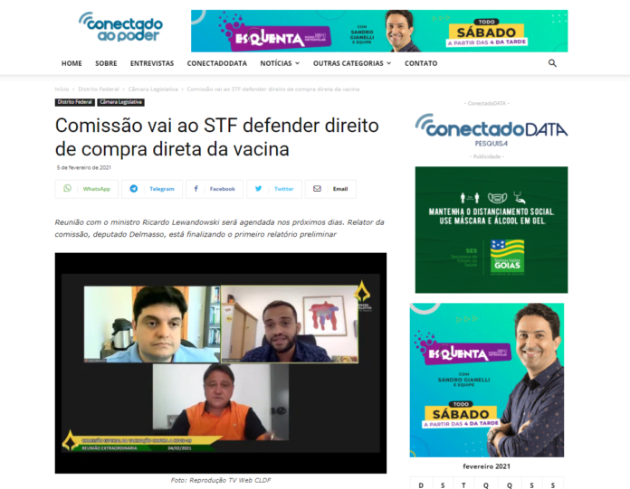 Conectado ao Poder: Comissão vai ao STF defender direito de compra direta da vacina