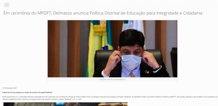 Revista Estação: Em cerimônia do MPDFT, Delmasso anuncia Política Distrital de Educação para Integridade e Cidadania Revista Estação: Em cerimônia do MPDFT, Delmasso anuncia Política Distrital de Educação para Integridade e Cidadania