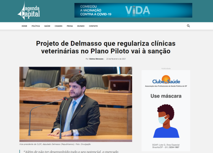 Agenda Capital: Projeto de Delmasso que regulariza clínicas veterinárias no Plano Piloto vai à sanção