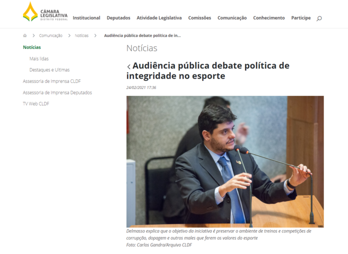 Portal CLDF: Audiência pública debate política de integridade no esporte