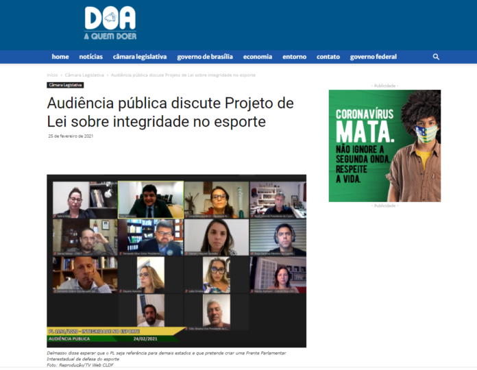 Doa a Quem Doer: Audiência pública discute Projeto de Lei sobre integridade no esporte