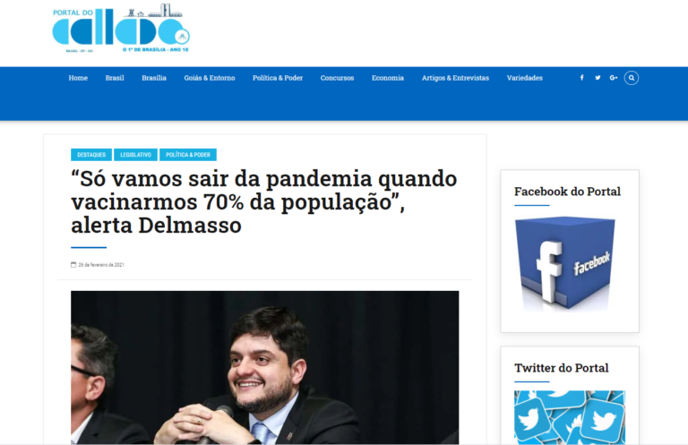 Blog do Callado: “Só vamos sair da pandemia quando vacinarmos 70% da população”, alerta Delmasso