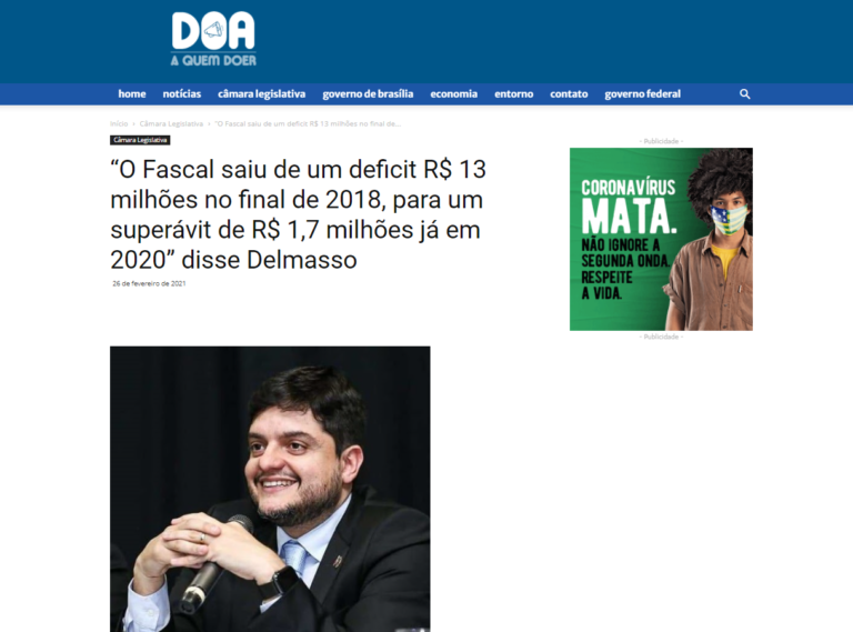 Doe a Quem Doer: “O Fascal saiu de um deficit R$ 13 milhões no final de 2018, para um superávit de R$ 1,7 milhões já em 2020” disse Delmasso