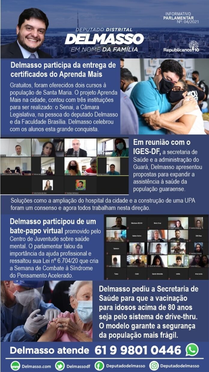 4 – Informativo semanal do Gabinete do Deputado Rodrigo Delmasso
