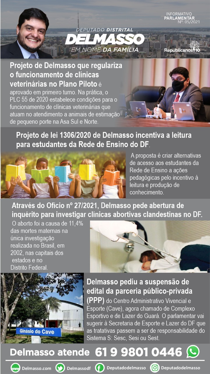 5 – Informativo semanal do Gabinete do Deputado Rodrigo Delmasso
