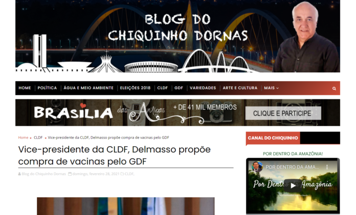 Blog do Chiquinho Dornas: Vice-presidente da CLDF, Delmasso propõe compra de vacinas pelo GDF Blog do Chiquinho Dornas: Vice-presidente da CLDF, Delmasso propõe compra de vacinas pelo GDF