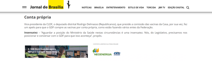 Jornal de Brasília, 5 de março de 2021