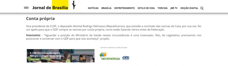 Jornal de Brasília, 5 de março de 2021