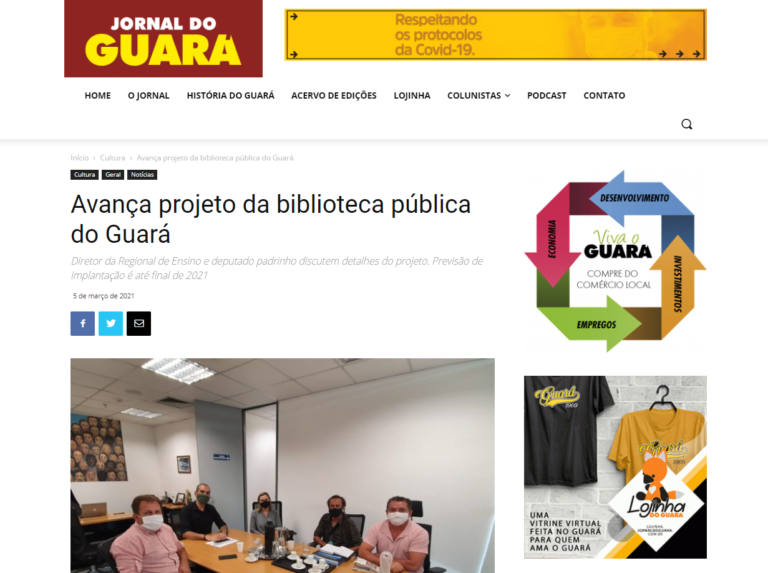 Jornal do Guará: Avança projeto da biblioteca pública do Guará