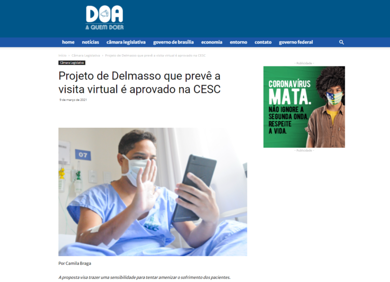 Doa a Quem Doer: Projeto de Delmasso que prevê a visita virtual é aprovado na CESC