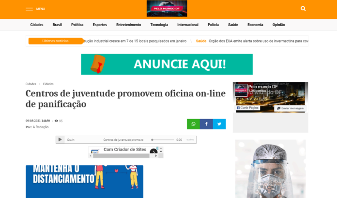 Pelo Mundo DF: Centros de juventude promovem oficina on-line de panificação