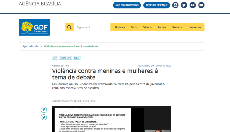 Agência Brasília: Violência contra meninas e mulheres é tema de debate