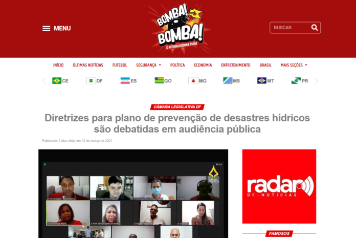 Bomba Bomba: Diretrizes para plano de prevenção de desastres hídricos são debatidas em audiência pública