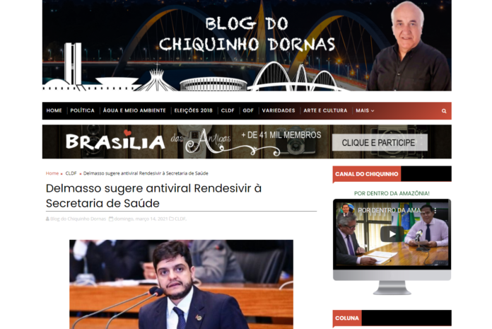 Blog do Chiquinho Dornas: Delmasso sugere antiviral Rendesivir à Secretaria de Saúde