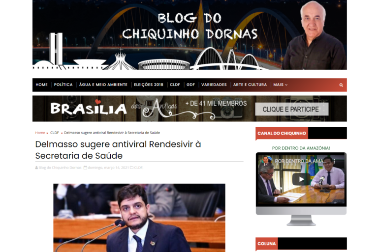 Blog do Chiquinho Dornas: Delmasso sugere antiviral Rendesivir à Secretaria de Saúde