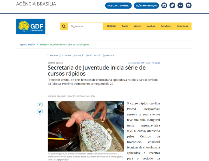 Agência Brasília: Secretaria de Juventude inicia série de cursos rápidos
