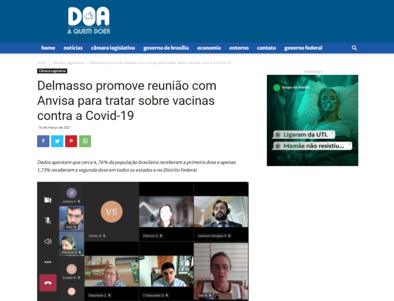 Doa a Quem Doer: Delmasso promove reunião com Anvisa para tratar sobre vacinas contra a Covid-19