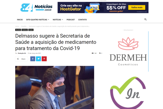 Delmasso sugere à Secretaria de Saúde a aquisição de medicamento para tratamento da Covid-19