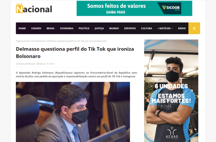 Foco Nacional - Delmasso questiona perfil do Tik Tok que ironiza Bolsonaro