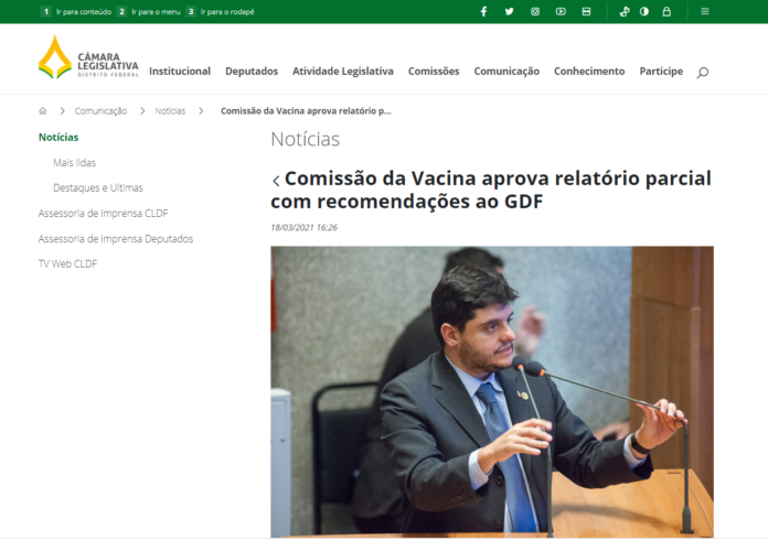 Câmara Legislativa: Comissão da Vacina aprova relatório parcial com recomendações ao GDF Câmara Legislativa: Comissão da Vacina aprova relatório parcial com recomendações ao GDF