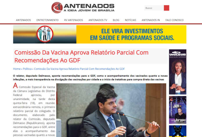 Antenados: Comissão Da Vacina Aprova Relatório Parcial Com Recomendações Ao GDF Antenados: Comissão Da Vacina Aprova Relatório Parcial Com Recomendações Ao GDF