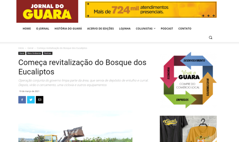 Jornal do Guará: Começa revitalização do Bosque dos Eucaliptos