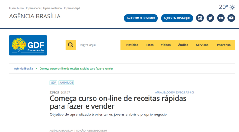 Agência Brasília: Começa curso on-line de receitas rápidas para fazer e vender