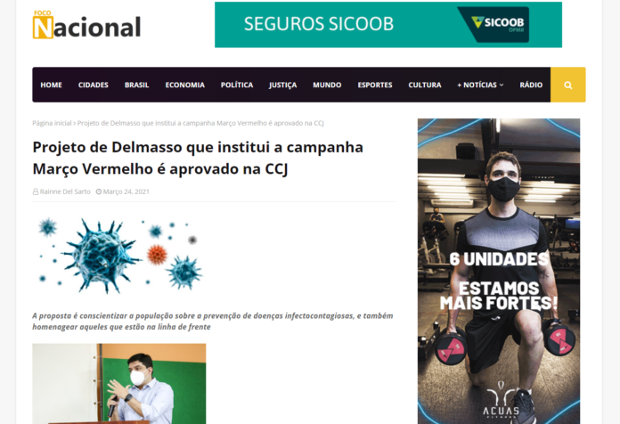 Foco Nacional: Projeto de Delmasso que institui a campanha Março Vermelho é aprovado na CCJ