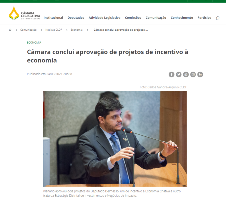 Portal da CLDF: Câmara conclui aprovação de projetos de incentivo à economia