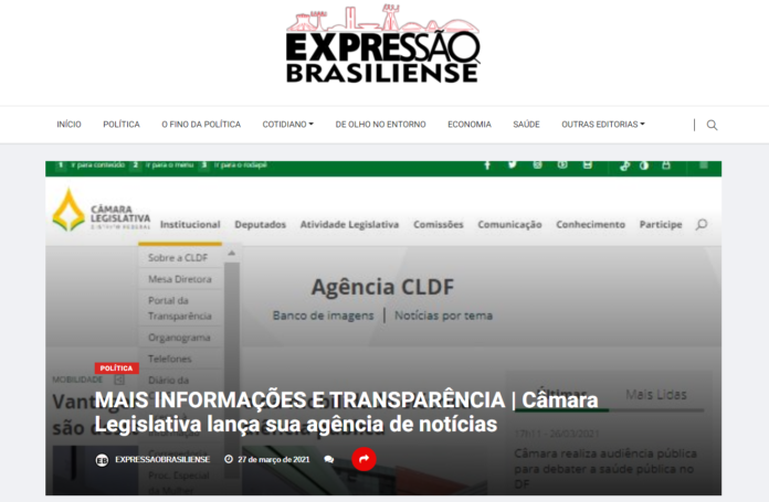 Expressão Brasiliense: Câmara Legislativa lança sua agência de notícias