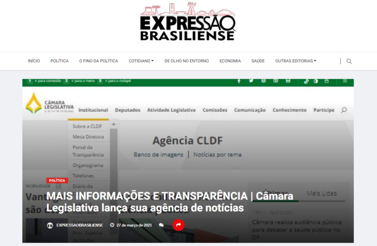 Expressão Brasiliense: Câmara Legislativa lança sua agência de notícias