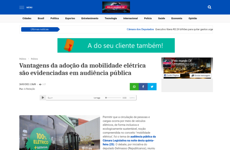 Pelo Mundo DF: Vantagens da adoção da mobilidade elétrica são evidenciadas em audiência pública