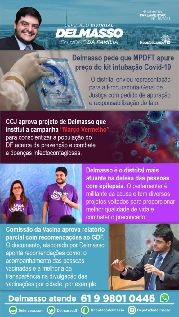 10 – Informativo semanal do Gabinete do Deputado Rodrigo Delmasso
