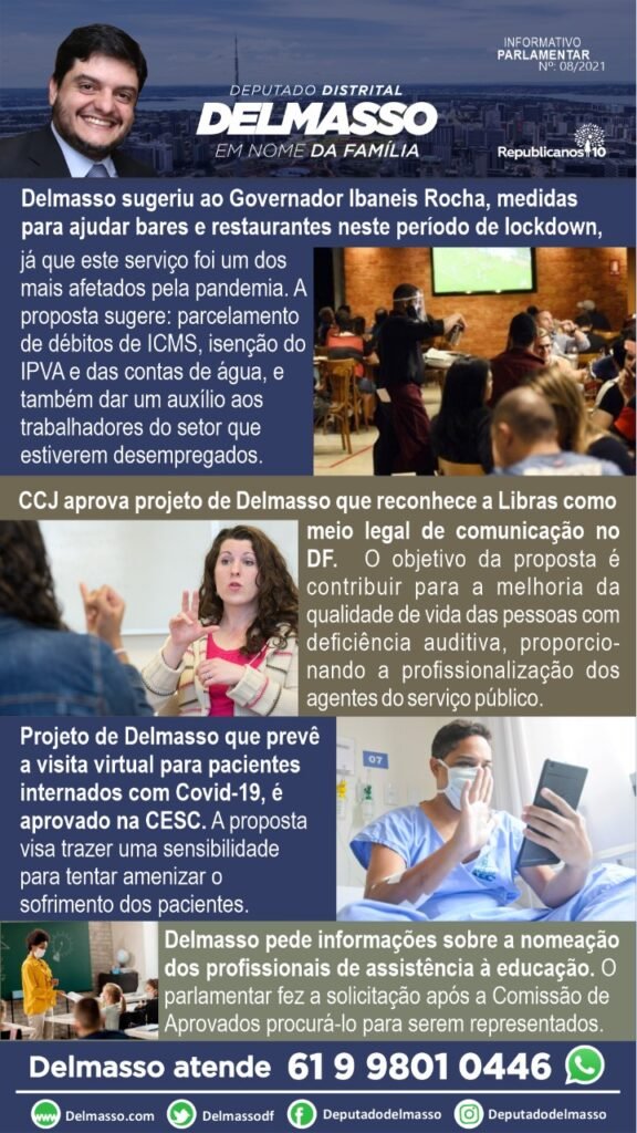 8 – Informativo semanal do Gabinete do Deputado Rodrigo Delmasso