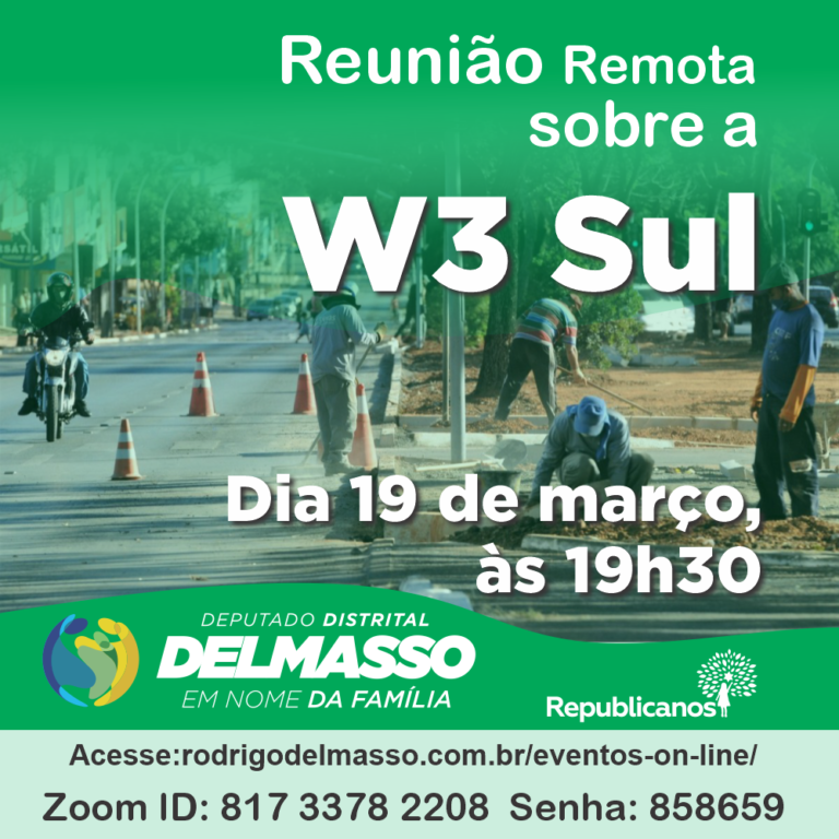 Reunião Remota sobre a W3 Sul