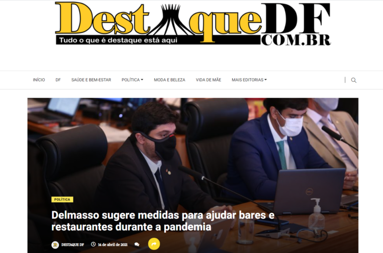 Destaque DF: Delmasso sugere medidas para ajudar bares e restaurantes durante a pandemia