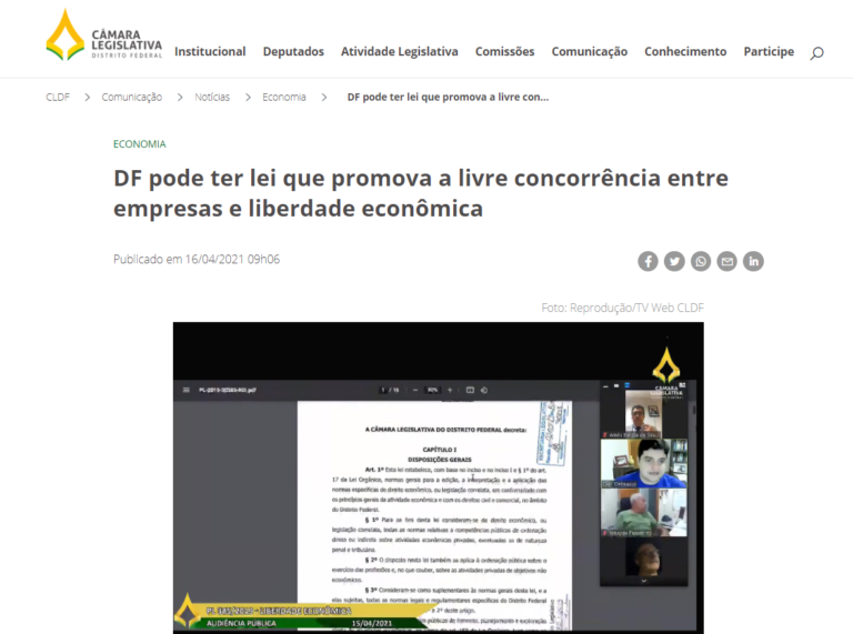 Agência CLDF: DF pode ter lei que promova a livre concorrência entre empresas e liberdade econômica