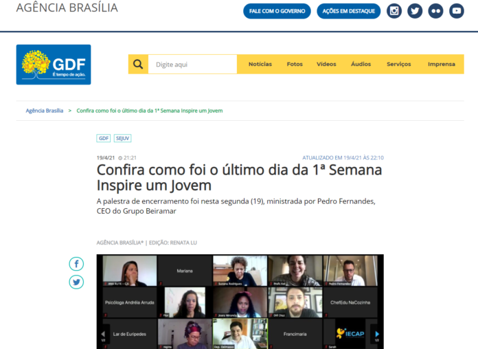 Agência Brasília: Confira como foi o último dia da 1ª Semana Inspire um Jovem