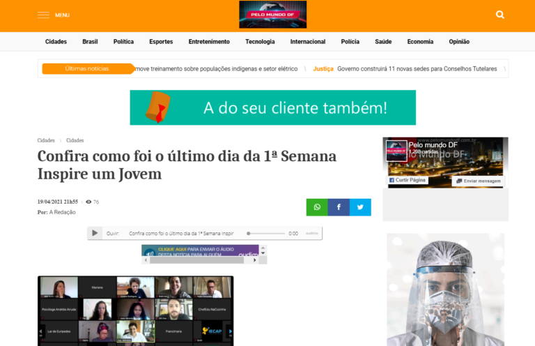 Pelo Mundo DF: Confira como foi o último dia da 1ª Semana Inspire um Jovem