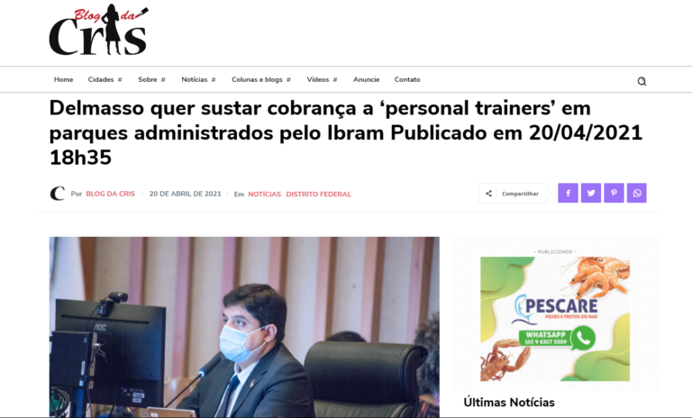 Blog da Cris: Delmasso quer sustar cobrança a ‘personal trainers’ em parques administrados pelo Ibram