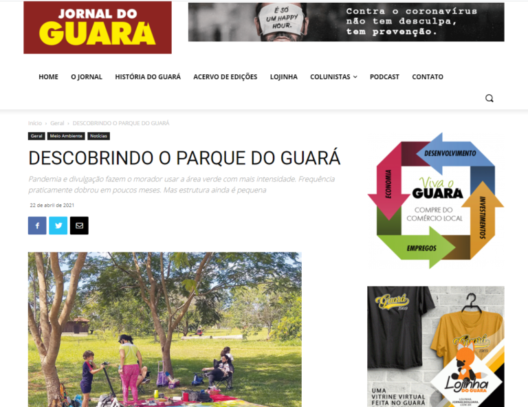 Jornal do Guará: DESCOBRINDO O PARQUE DO GUARÁ