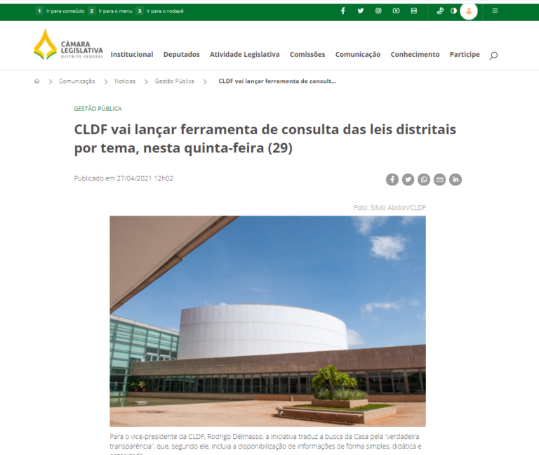 Agência CLDF: CLDF vai lançar ferramenta de consulta das leis distritais por tema, nesta quinta-feira (29)