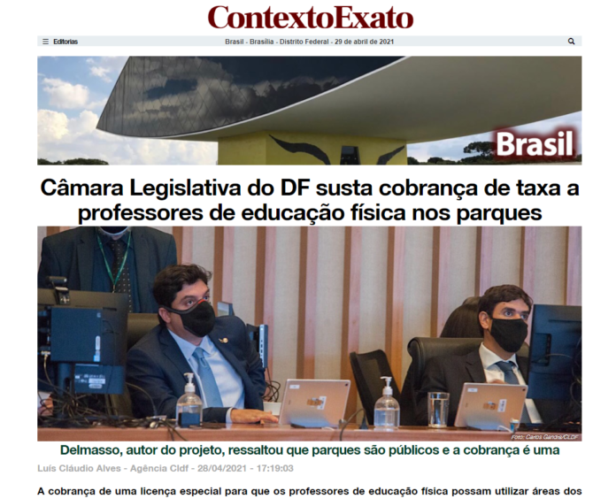 Contexto Exato: Câmara Legislativa do DF susta cobrança de taxa a professores de educação física nos parques