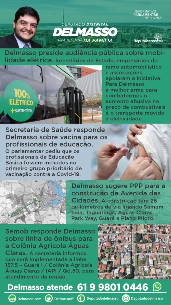11 – Informativo semanal do Gabinete do Deputado Rodrigo Delmasso