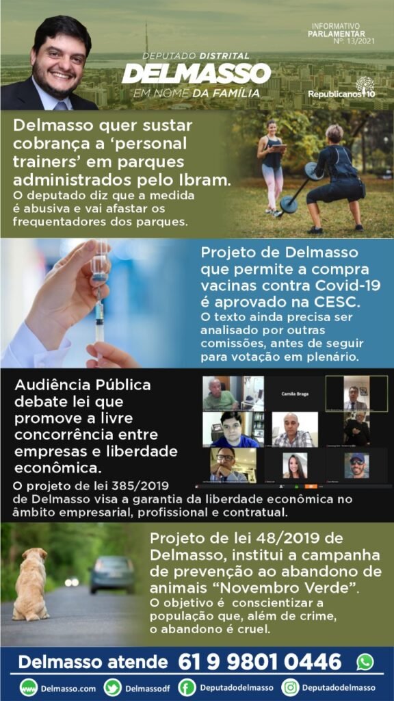 13 - Informativo semanal do Gabinete do Deputado Rodrigo Delmasso