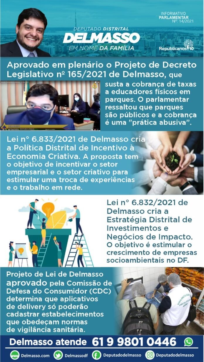 14 – Informativo semanal do Gabinete do Deputado Rodrigo Delmasso